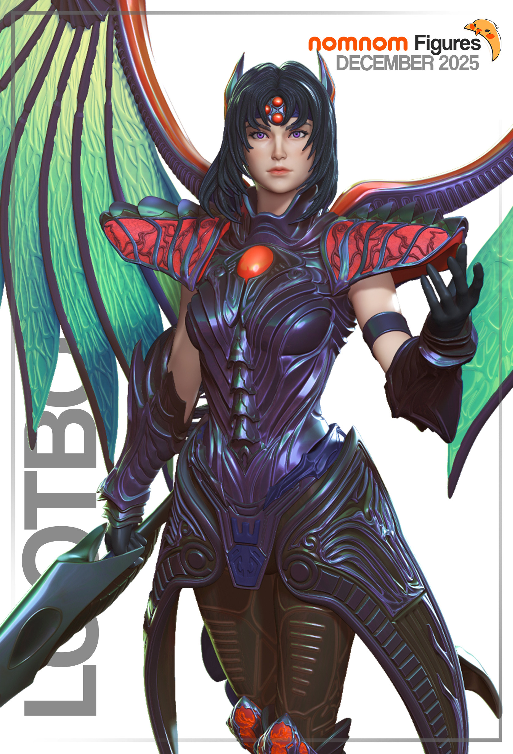 《龙骑士传说》Rose(含支撑) Nomnom版 已分件 3D模型Stl文件