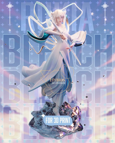 境•界 朽木露琪亚(含支撑) Hybris版 已分件 3D模型Stl文件