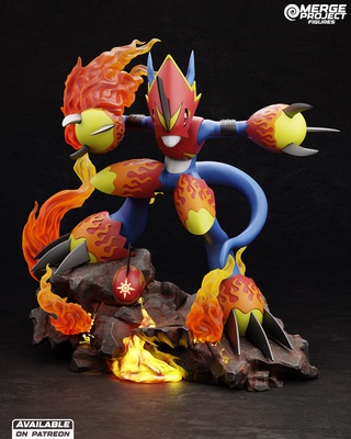 《数码宝贝》烈焰龙兽 Merge版 已分件 3D模型Stl文件