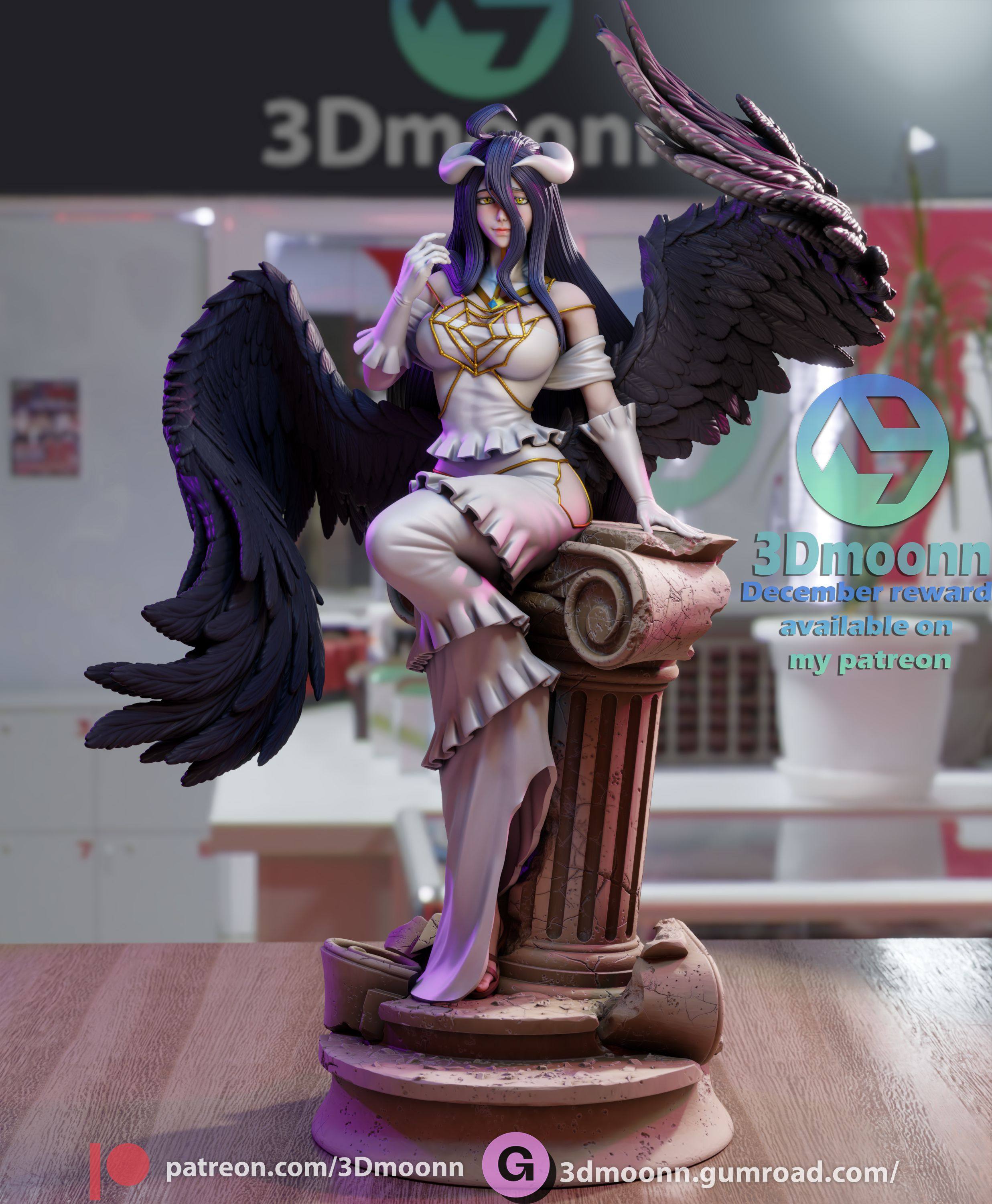 《overlord》雅儿贝德(含支撑) 3Dmoonn版 已分件 3D模型Stl文件