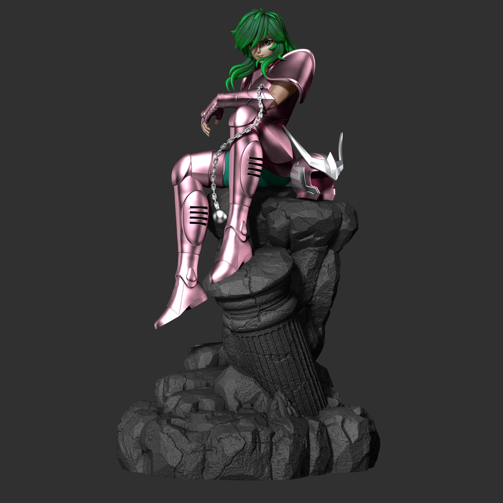 《圣斗士星矢》瞬 坐姿版 已分件 3d模型stl文件