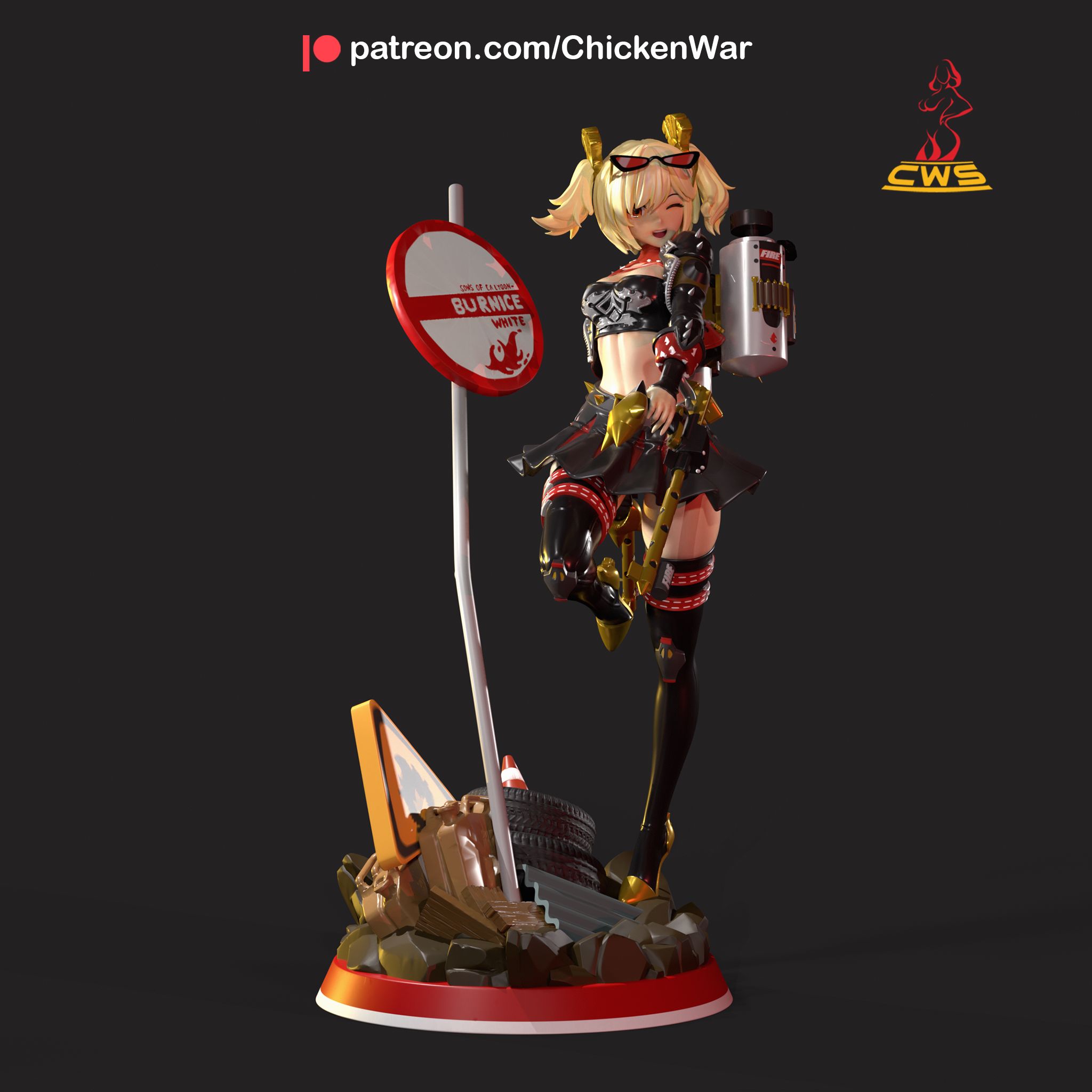 《绝区零》柏妮思·怀特  CWS版 已分件 3D模型Stl文件