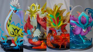 古代宝可梦(破空焰&猛雷鼓&波荡水) 已分件 3D模型stl文件