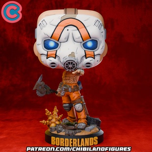 《无主之地》Q版疯子 ChibiLand版 已分件 3D模型Stl文件