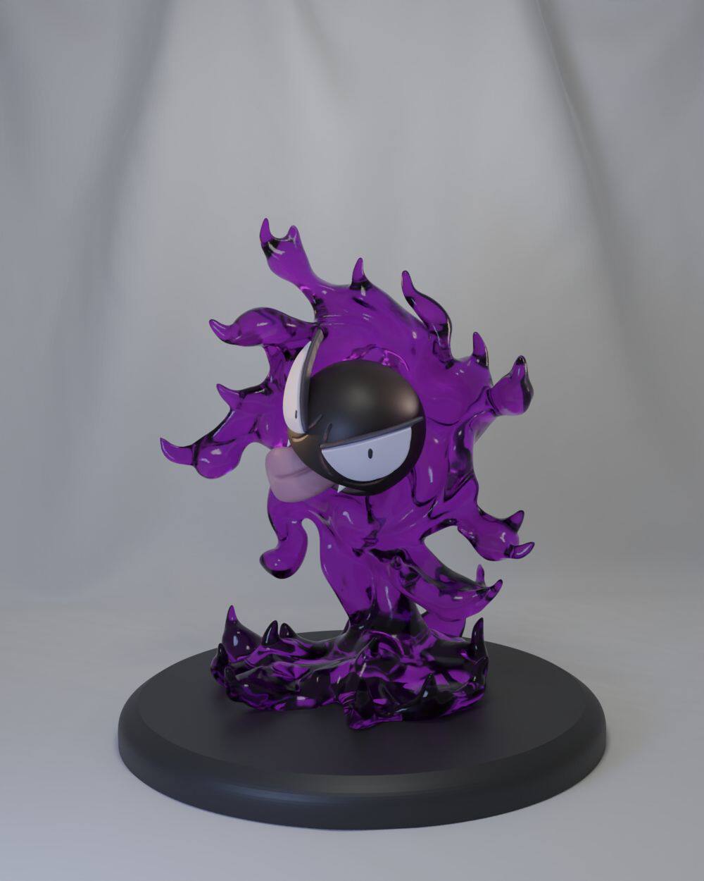 《宝可梦》鬼斯&鬼斯通&耿鬼&耿鬼(进化) 已分件 3d模型stl文件