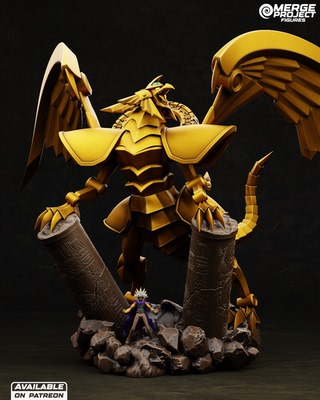 《游戏王》翼神龙拉 Merge版 已分件 3D模型Stl文件