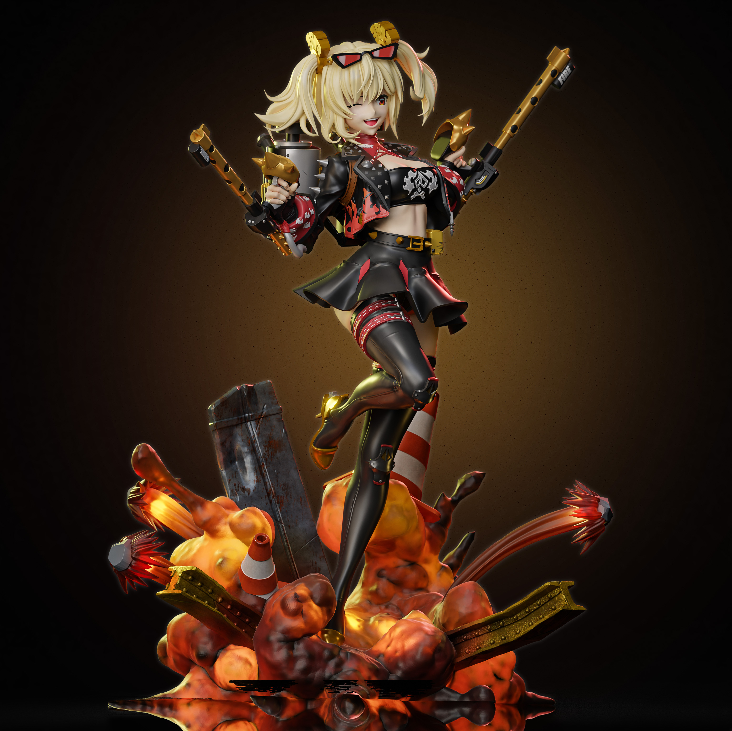 《绝区零》柏妮思·怀特 Tenshi版 已分件 3D模型Stl文件