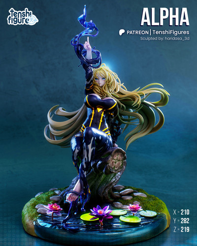 想要成为影之实力者!  阿尔法 Tenshi版 已分件 3D模型Stl文件