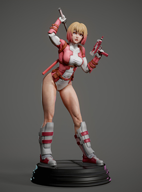 漫威超级英雄 格温侍(双体) Abe3D版 已分件 3D模型Stl文件