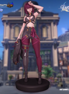 《崩坏：星穹铁道》卡芙卡 Shinobu版 已分件 3D模型Stl文件