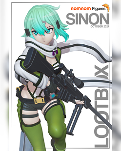 《刀剑神域》朝田诗乃(含支撑) nomnom版 已分件 3D模型Stl文件