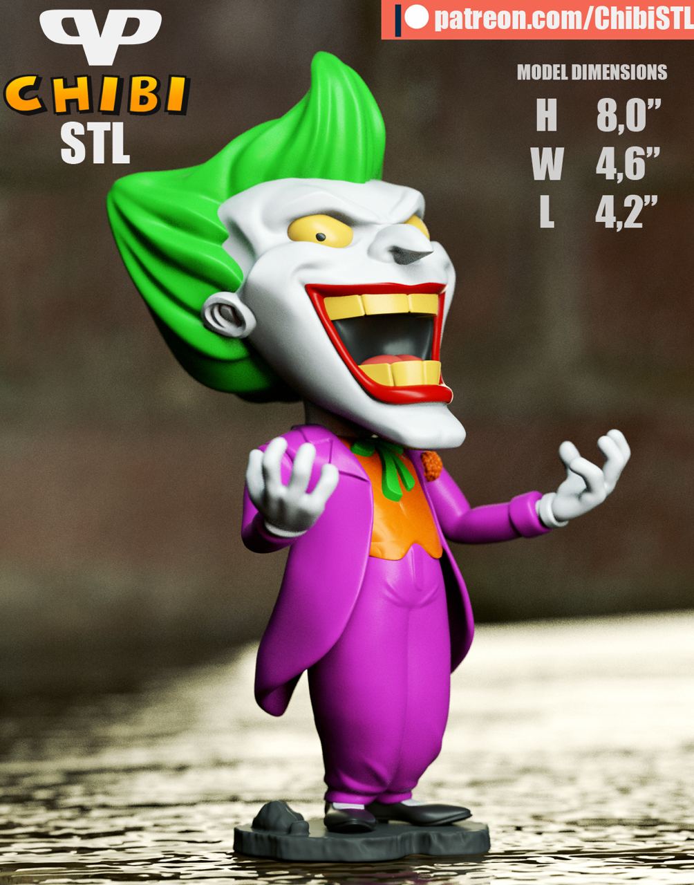 Q版小丑Joker 3D打印模型stl数据文件