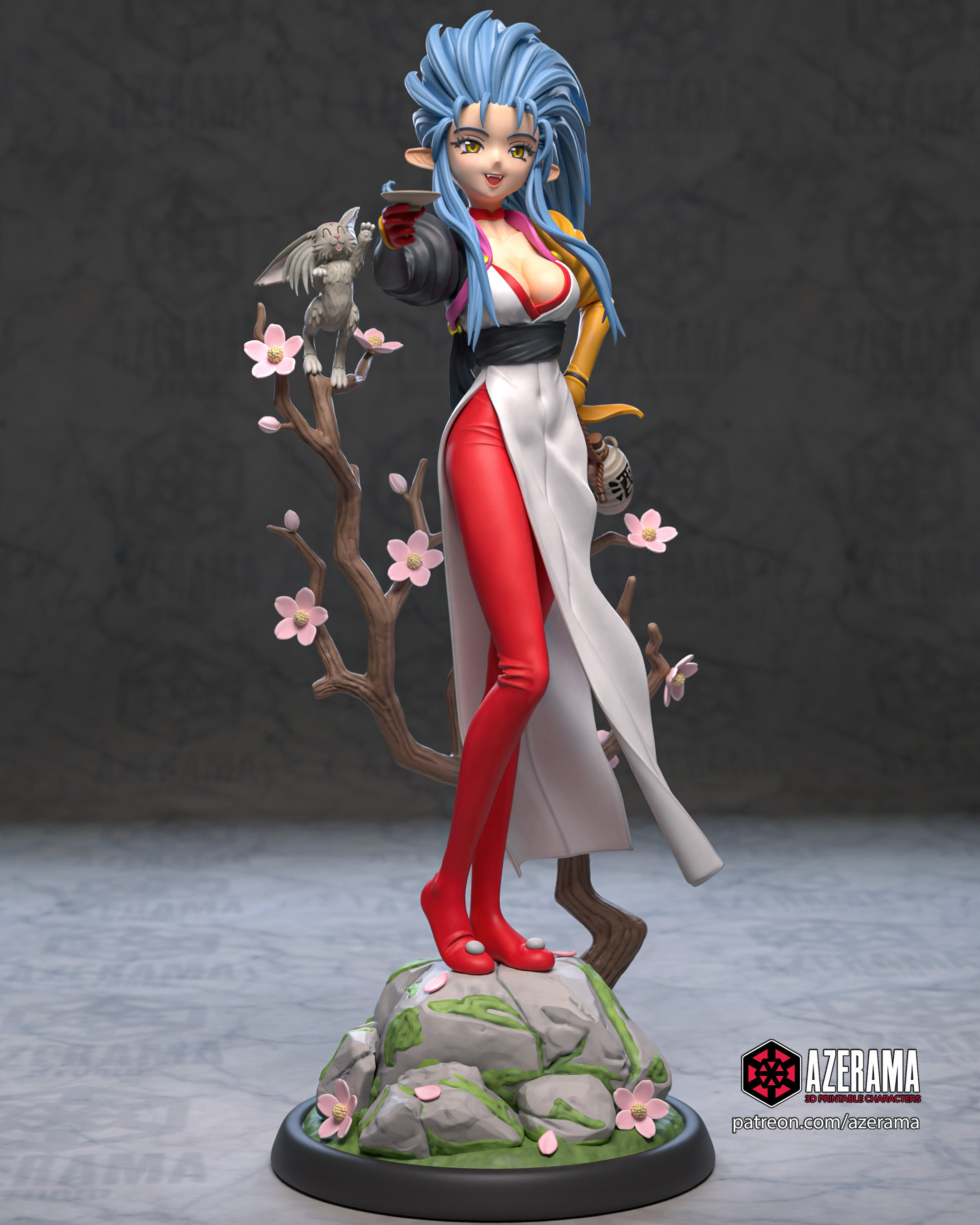 《天地无用》魉呼(双体版) AZERAMA版 已分件 3D模型Stl文件
