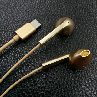 定制type 高音质游戏音乐重低音线控带麦手机 c耳机有线半入耳式