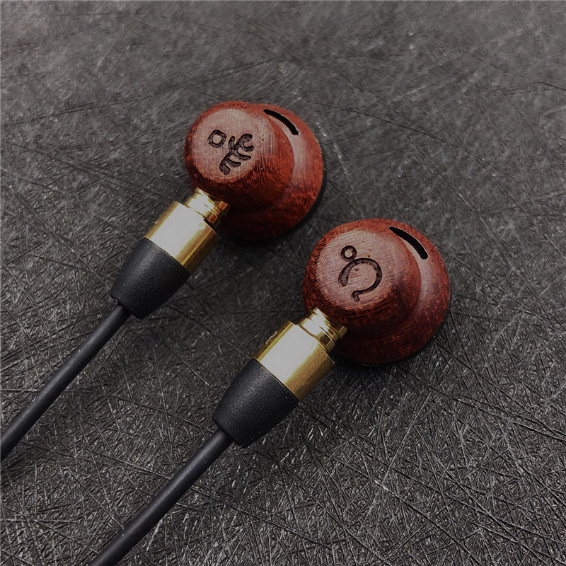 hifi耳机天然花梨木发烧手工平头