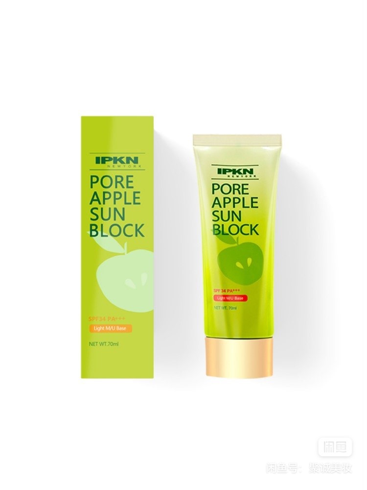 IPKN/忆可恩韩国新包装青苹果防晒霜SPF34隔离毛孔清爽妆前提亮女