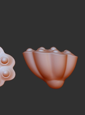 原创仿古宋代玉雕莲蓬stl立体图 圆雕雕刻图 3d打印图  y0002