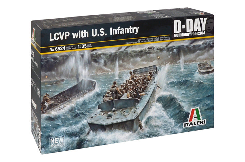 津卫模谷 意大利 ITALERI 6524 1/35 LCVP登陆艇带兵人诺曼底拼装