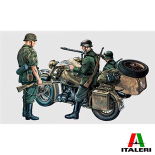 津卫模谷 意大利 ITALERI 0315 1/35 BMW R75挎斗摩托车 拼装模型