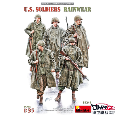 Miniart拼装兵人模型士兵穿雨具