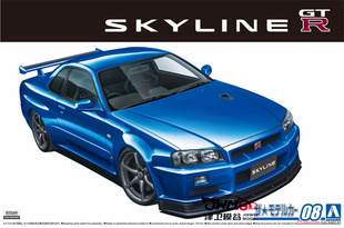 津卫模谷 青岛社05858 1/24日产BNR34 GT-R V-specⅡ拼装汽车模型