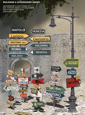 津卫模谷 MiniArt 35611 1/35 情景配件 场景用 意大利路标