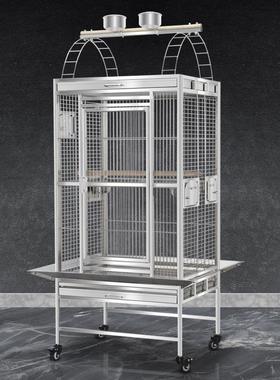 粤迪 鸟笼灰鹦鹉鸟笼特大号不锈钢鸟笼子折衷鹦鹉繁殖大型笼SS801