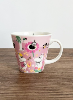 Cola Bebe日本进口Moomin姆明亚美陶瓷马克杯牛奶杯春夏秋冬
