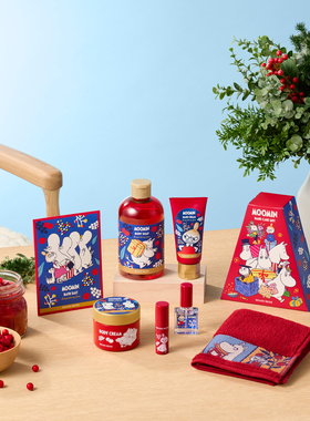 日本HOUSE OF ROSE姆明联名圣诞限定款护手霜润唇膏身体乳