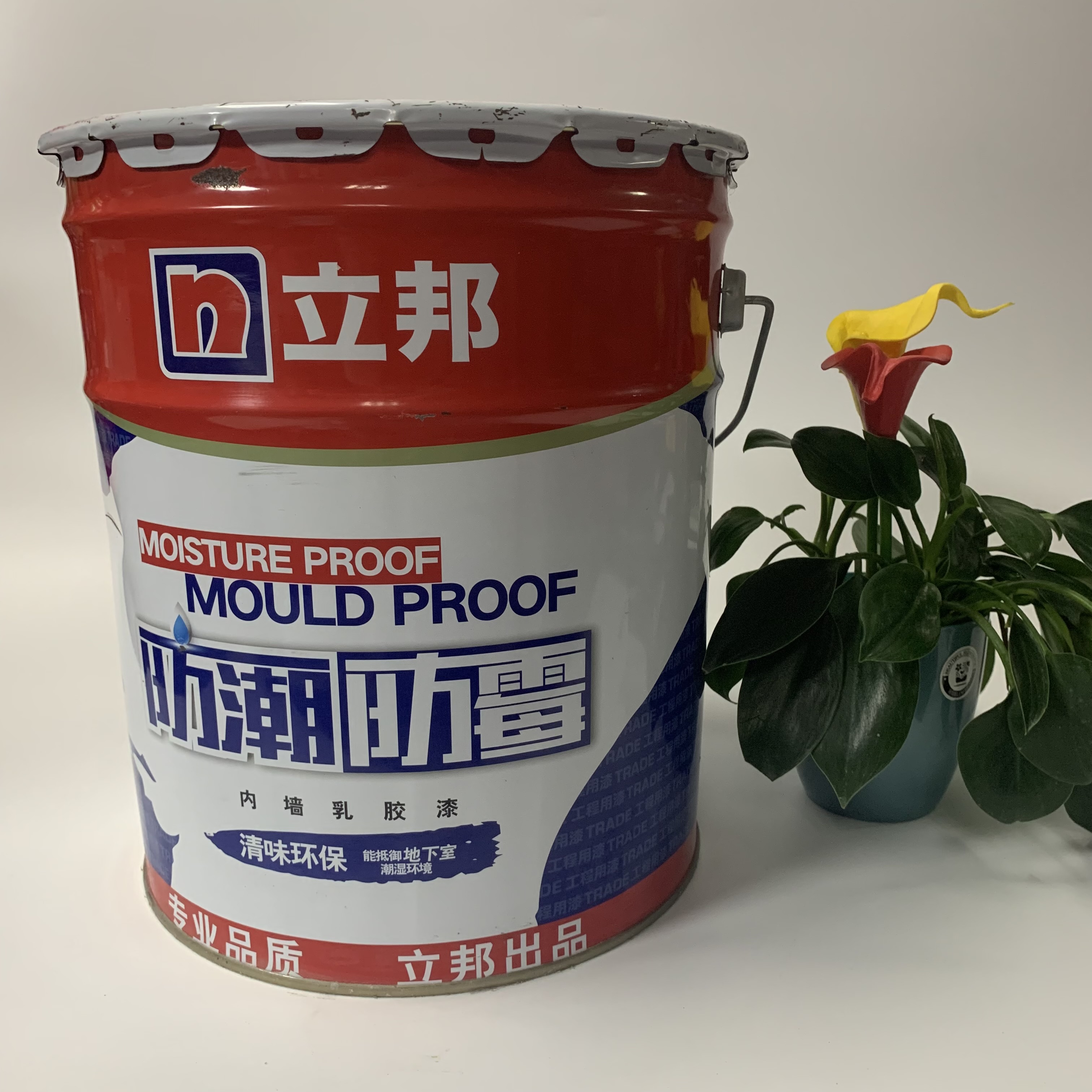 立邦防潮防霉内墙净味乳胶漆哑光环保白色油漆20kg