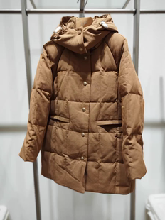 恩派雅正品国内代购连帽白鹅绒中长款保暖羽绒服XNJIAY202AT