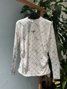 上衣XNIPA5501AW 打底衫 恩派雅正品 老花印花抽褶弹力皮肤衣修身