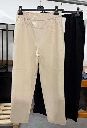 N.PAIA恩派雅针织罗马布小花边腰头休闲锥形四季裤XNKIA6450aM/aH