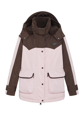 恩派雅正品国内代购内里拼接颗粒绒户外白鹅绒羽绒服XNJIAY903AF