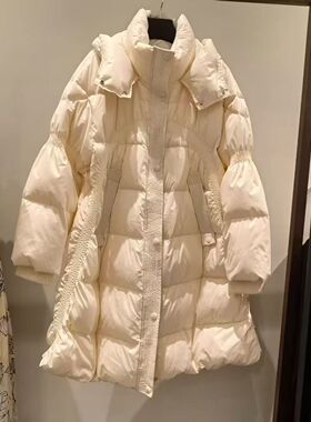 Npaia恩派雅正品国内代购中长款保暖羽绒服连帽大衣XNJIAY293AW