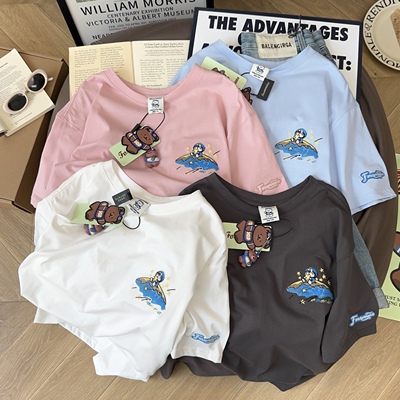 卡通减龄短袖T恤女夏机器猫打底