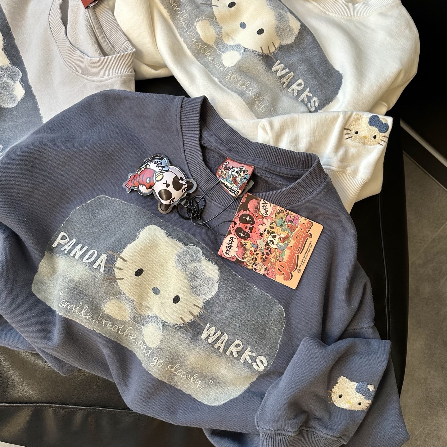 pandawarks加绒卫衣女秋冬韩版潮