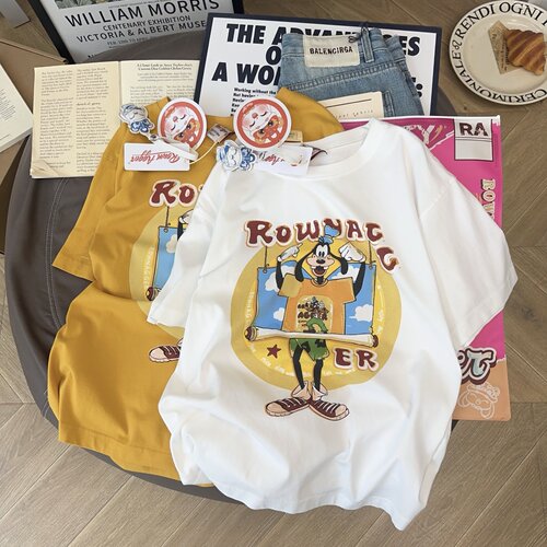 百搭显瘦卡通无感印花纯棉短袖