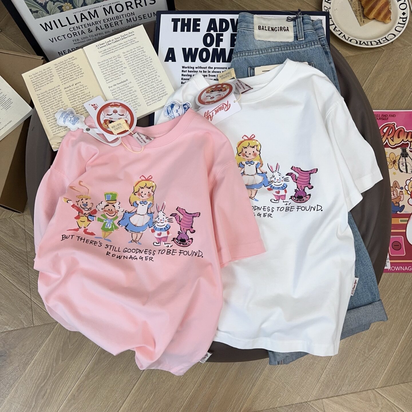 元气显白！承包整个夏天ROWNAGGER纸袋家纯棉无感印花短袖T恤女夏
