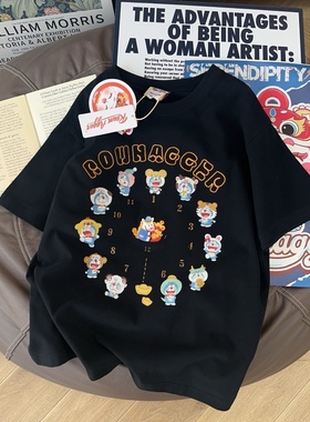 马年新年限定！ROWN AGGER纸袋家300g纯棉磨毛加厚短袖T恤内搭冬