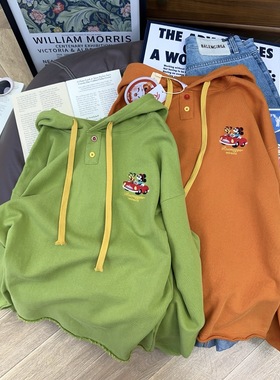 2026早春新款！ROWN AGGER纸袋家定染双面毛圈面料连帽长袖卫衣女