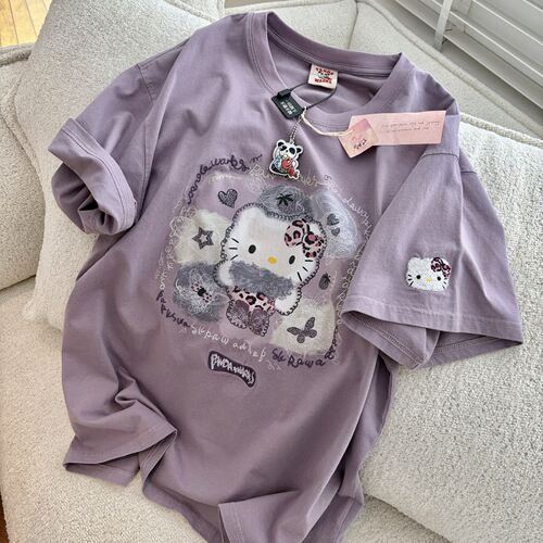 kitty控！纸袋家纯棉短袖T恤女夏