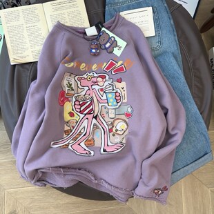 自由主义 Foeverrich纸袋家350g纯棉毛圈卫衣女秋冬韩 毛边设计款