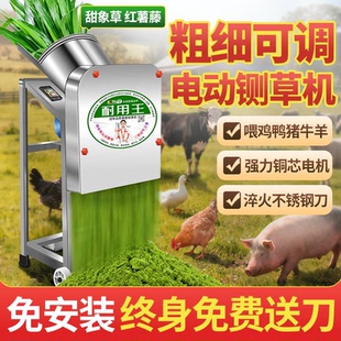 铡草机碎菜机切碎机饲料粉碎机养殖切草机喂鸡鸭牛碎草机家用小型