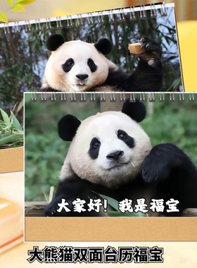大熊猫福宝2025年台历可爱福猪猪日历周边应援桌面摆件摆台收藏