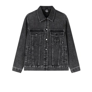 361度女士翻领牛仔外套2025秋季 单夹克女56Z539002A 简约百搭时尚