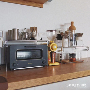 不锈钢厨房微波炉置物架多功能小型橱柜分层烤箱台面收纳架