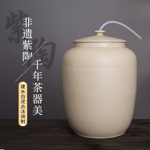 茶桌抽老式 建水紫陶水缸家用储水陶瓷纯净水桶中式 14年老店