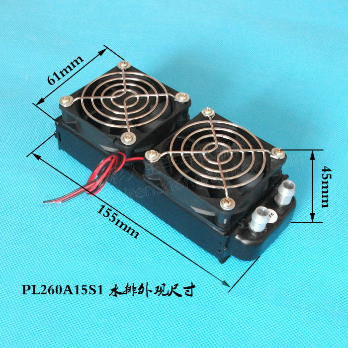 双60风扇散热水排PL260A铝排液冷水排散热水箱水冷散热器水冷系统