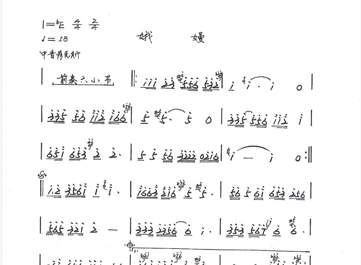 娥嫚萨克斯乐谱曲谱  简谱+降e调伴奏  需要其他曲谱伴奏直接留言